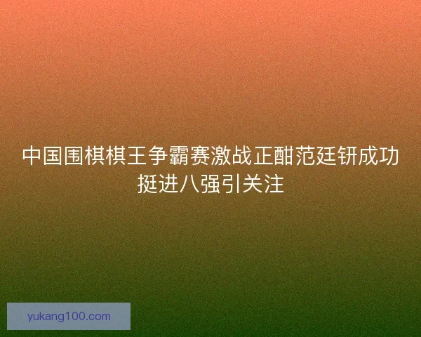中国围棋棋王争霸赛激战正酣范廷钘成功挺进八强引关注 中国围棋棋王争霸赛激战正酣范廷钘成功挺进八强引关注